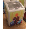 Sliding curved glass door ice cream freezer showcase